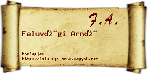 Faluvégi Arnó névjegykártya